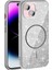Apple iPhone 15 Uyumlu Kılıf M-Safe Şarj Özellikli Parlayan Simli Zore Okso Kapak 1