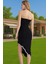 Straplez Taş Detaylı Bodycon Midi Abiye Elbise Premium Kalite Dayanıklı Malzeme Özenle Seçilmiş 3