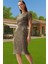 Şık Bodycon Abiye Elbise Payet Işlemeli Polyester Karışımlı Midi Boy Seçkin Malzeme 2