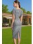 Şık Bodycon Abiye Elbise Payet Işlemeli Polyester Karışımlı Midi Boy Seçkin Malzeme 1