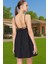 Şık Kadın Mini Abiye Elbise Pamuklu Dokuma Cut Out Detaylı Özenle Seçilmiş Modern Stil Rahat ve Şık 3