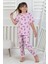 Isob Pembe Kuromi Desenli %100 Pamuk Kız Çocuk Kısa Kollu Pijama Takımı 3-8 Yaş 41219-P 1