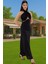 Halter Yaka Cut Out Detaylı Örme Abiye Elbise Polyester Yazlık Özel Tasarım Modern Stil Modern Stil 1