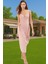 Şık A Kesim Midi Abiye Elbise Polyester Elastan Dokuma Kumaş Profesyonel Görünüm Modern Stil 1