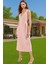 Şık A Kesim Midi Abiye Elbise Polyester Elastan Dokuma Kumaş Profesyonel Görünüm Modern Stil 2