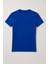 Düz Mavi Renk Basic Unisex Slim Fit Tişört 1