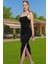 Bodycon Abiye Elbise Kare Yaka Askılı Midi Boy Polyester Yazlık Rahat Kullanım Dayanıklı Malzeme 1