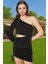 Şık Tek Omuzlu Bodycon Abiye Elbise Polyester Örme Kumaştan Konforlu Kesim Rahat ve Şık Özel Tasarım 1