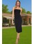 Feminen Bodycon Midi Abiye Elbise Polyester Elastan Kumaş Yazlık Seçkin Malzeme Premium Kalite 1