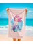 Deniz Kızı Mermaid Desenli Dijital Baskılı Genç Kız Çocuk Baskılı Plaj Banyo Havlusu 2