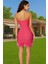 Elbise Bodycon Mini Abiye Tüy Detaylı Finike Dokuma Polyester Yazlık Yüksek Kalite Özenle Seçilmiş 3