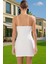 Bodycon Mini Abiye Elbise 3D Gül Aplike Detaylı Polyester Tül Kumaş Kaliteli Işçilik Şık Görünüm 3