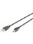 USB 2.0 Bağlantı Kablosu, USB A Erkek - USB Mini B (5 Pin) Erkek, 1.80 Metre, Awg 28, USB 2.0 Uyumlu, Ul, Siyah Renk 1
