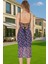 Askılı Bodycon Polyester Elbise Baskılı Tül Midi Premium Kalite Zarifane Tasarım Özel Tasarım 3