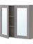 Banyo Duvar Dolabı, Gri, 80X15X75 Cm, 2 Ayna Kapaklı 1
