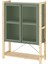 Dolaplı Raf Ünitesi, Çam-Yeşil, 89X30X124 cm 1