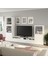Tv Ünitesi, Beyaz-Şeffaf Cam, 300X42X193 Cm, Lappvıken/sındvık, Çıt Çıt Raylı 7