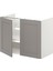 Lavabo Dolabı, Beyaz-Gri, 80X40X60 Cm, 1 Kapaklı 1