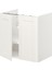 Lavabo Dolabı, Beyaz-Dekoratif Beyaz, 60X42X60 Cm, 2 Kapaklı 1