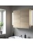 Banyo Duvar Dolabı, Beyaz-Meşe Görünümlü, 80X15X75 Cm, 2 Kapaklı 2