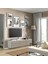 Tv Sehpası, Beyaz-Bej, 180X42X38 Cm, Hammarsmed 3