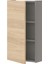 Banyo Duvar Dolabı, Gri-Meşe Görünümlü, 40X15X75 Cm, 1 Kapaklı 1