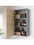 Banyo Duvar Dolabı, Gri-Meşe Görünümlü, 40X15X75 Cm, 1 Kapaklı 2