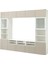 Tv Ünitesi, Beyaz-Parlak Cila-Bej, 300X42X231 Cm, Selsvıken/glassvık, Çıt Çıt Raylı 1