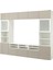 Tv Ünitesi, Beyaz-Parlak Cila-Bej, 300X42X231 Cm, Selsvıken/glassvık, Fren Raylı 1