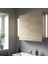 Banyo Duvar Dolabı, Gri-Meşe Görünümlü, 80X15X75 Cm, 2 Kapaklı 2