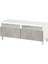 Tv Sehpası, Beyaz-Açık Gri, 120X42X48 Cm, Kallvıken, Çıt Çıt Raylı 1