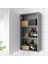 Banyo Duvar Dolabı, Gri-Beyaz, 40X15X75 Cm, 1 Kapaklı 2