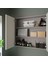 Banyo Duvar Dolabı, Gri-Parlak Cila Beyaz, 80X15X75 Cm, 2 Kapaklı 3
