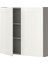Banyo Duvar Dolabı, Gri-Dekoratif Beyaz, 80X15X75 Cm, 2 Kapaklı 1