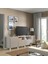 Tv Sehpası, Beyaz-Bej, 240X42X74 Cm, Hammarsmed, Stubbarp, Fren Raylı 2