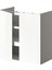 Lavabo Dolabı, Gri-Parlak Cila Beyaz, 60X32X60 Cm, 2 Kapaklı 1