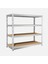Regalux Metal - Ahşap 4 Katlı Raf 180X210X70 cm Gri 1