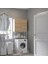 Çamaşır Odası ve Banyo Için Raf Kombinasyonu, Beyaz-Meşe Görünümlü, 80X32X204 cm 2