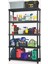 Regalux Titano 5 Katlı Plastik Raf 120X40X188 cm Siyah 1
