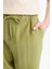 Lastikli Bel Bağcıklı Basic Düz Paça Jogger Pantolon D2573AX25SP 5