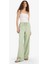 Wide Leg Çift Cepli Beli Lastikli Standart Boy Keten Karışımlı Pantolon E1981AX25SM 2