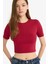 Fitted Crop Basic Düz Kısa Kollu Tişört F8924AX25HS 1