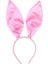 Pembe Renk Saten Kaplama Şekil Verilebilir Tavşan Kulak Taç 35X11 cm 2