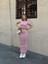 Çizgili Etekli Takım Pembe S3609 1