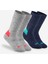 Çocuk Outdoor Uzun Termal Çorap - Gri/mavi - 2 Çift - beden 27-30 numara 1