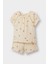 Kız Bebek Pijama Takımı Çiçekli Kısa Kollu Ribana Üst Beli Lastikli Şort E1552A525HS 1