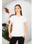 Kadın Yırtmaç ve Cep Detaylı T-Shirt 5