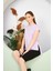 Kadın Yırtmaç ve Cep Detaylı T-Shirt 5
