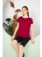 Kadın Yırtmaç ve Cep Detaylı T-Shirt 3