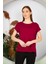 Kadın Yırtmaç ve Cep Detaylı T-Shirt 5